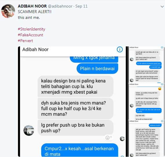 adibah noor dituduh penipu jual bra 5