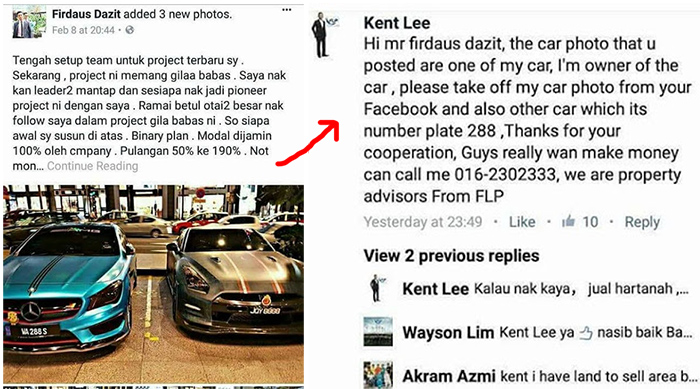 ahli mlm yang paling bodoh kantoi tipu hakmilik kereta firdaus dazit mymi1