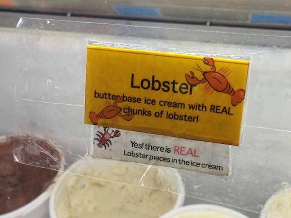 aiskrim lobster udang kara pelik