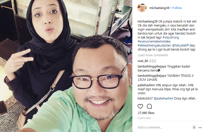 aksi hangat fathia latiff di bigo live ini komen michael ang 2