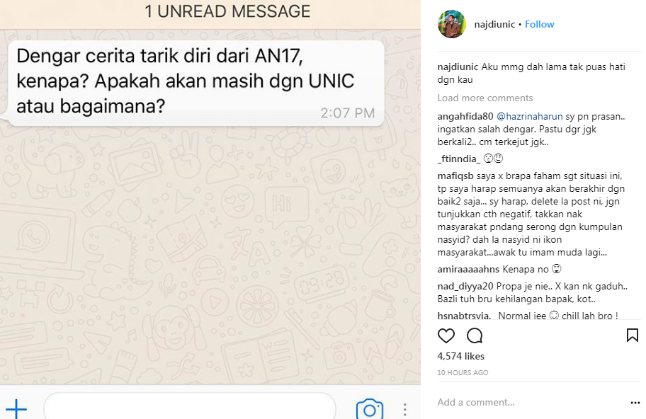 aku memang dah lama tak puas hati dengan kau ahli kumpulan unic bergaduh najdi undur diri 2