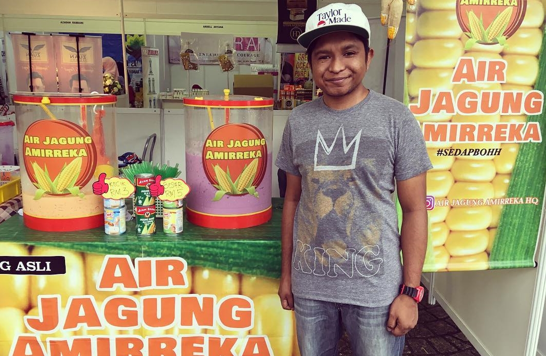 amir raja lawak kini jual air jagung