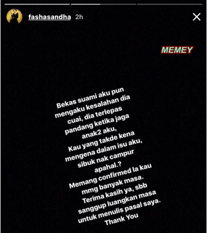 anak cedera ini jawapan jejai kepada fasha 2