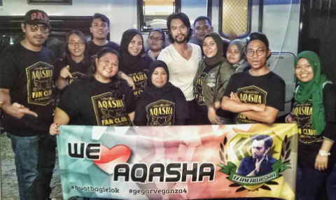 aqasha datang konsert gegar vaganza bawa bodyguard 2