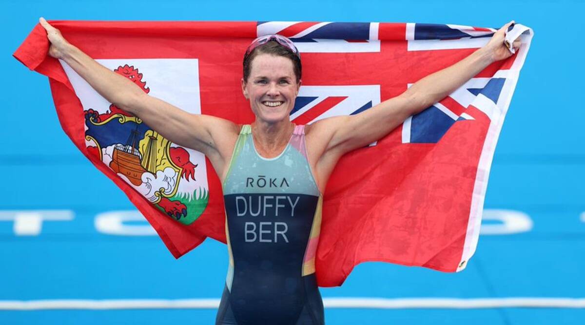 atlet bermuda pertama menang emas olimpik flora duffy