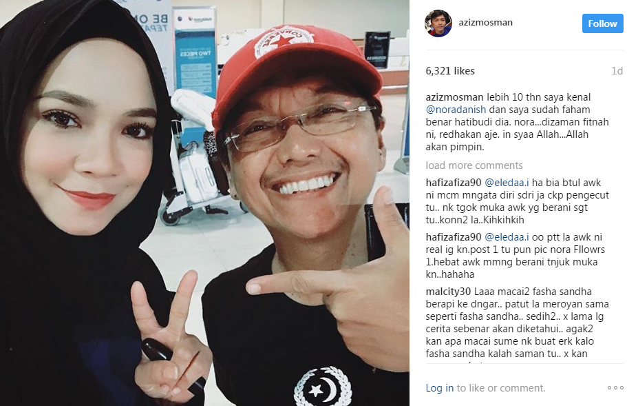 aziz m osman komen isu perang nora danish dan fasha sandha 2