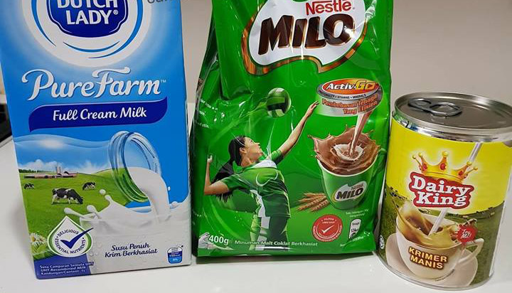 bahan bahan milo kepal ais