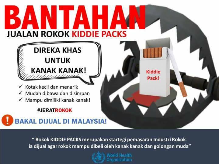 bantahan jualan rokok kiddie pack