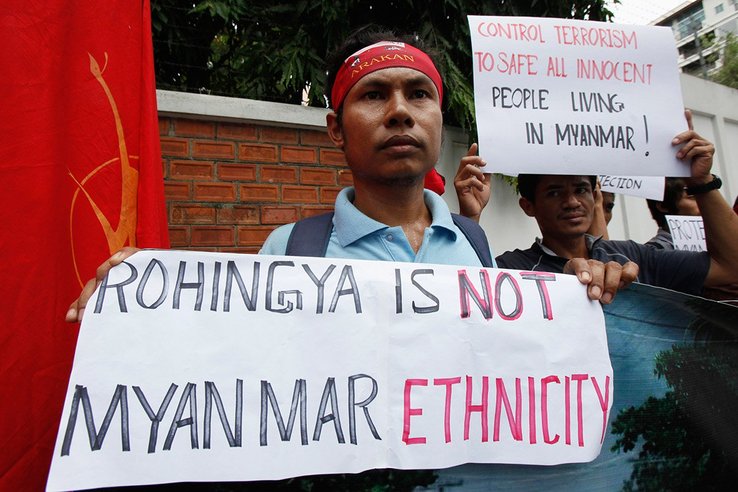 bantahan rakyat rohingya