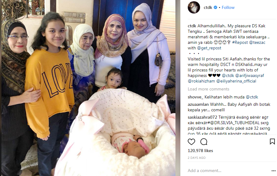 bekas isteri datuk k lawat anak siti nurhaliza siti aafiyah 3