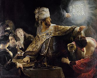 belshazzar writing on the wall