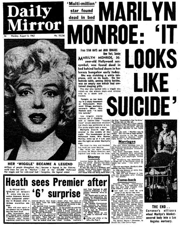 berita kematian marilyn monroe