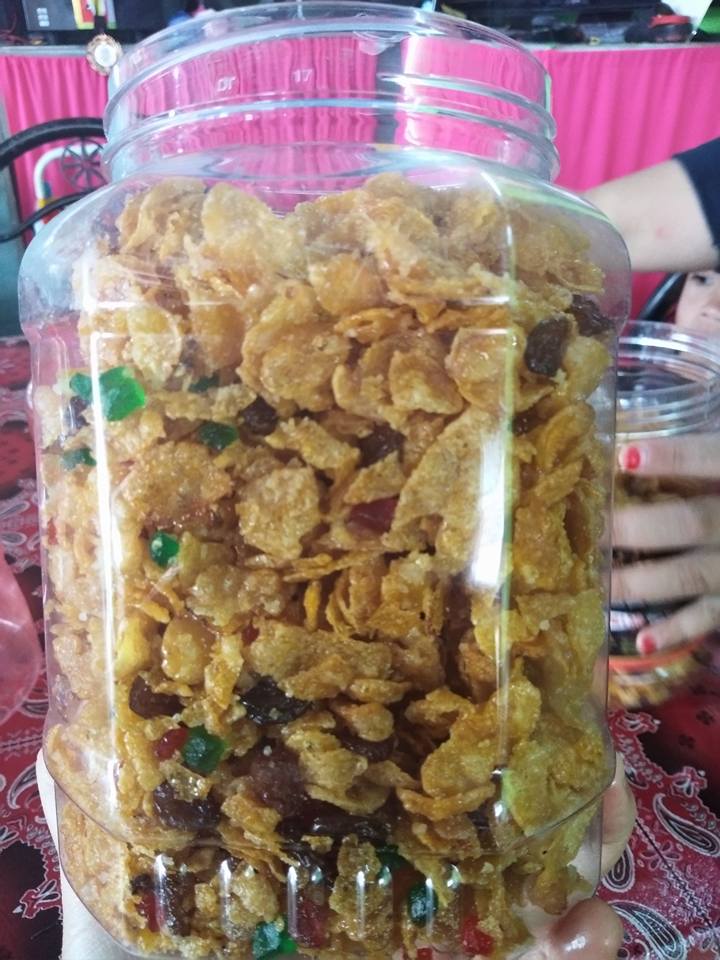 biskut cornflakes madu karamel