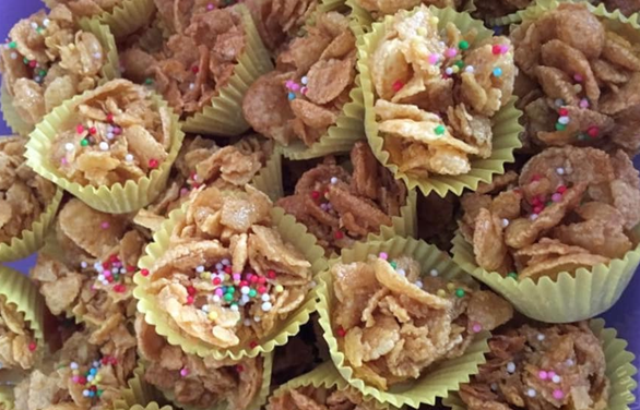 biskut cornflakes madu