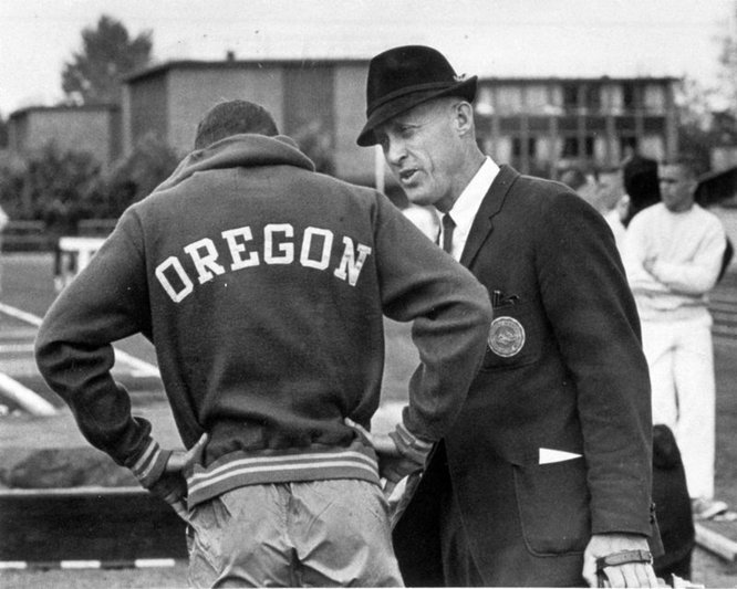 bowerman with oregon track athlete circa 1969 native 1600