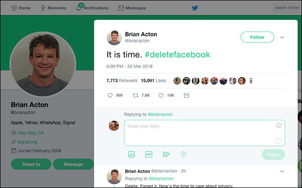 brian acton delete facebook