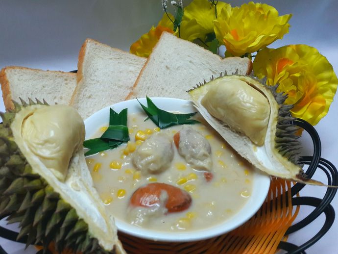 bubur jagung durian