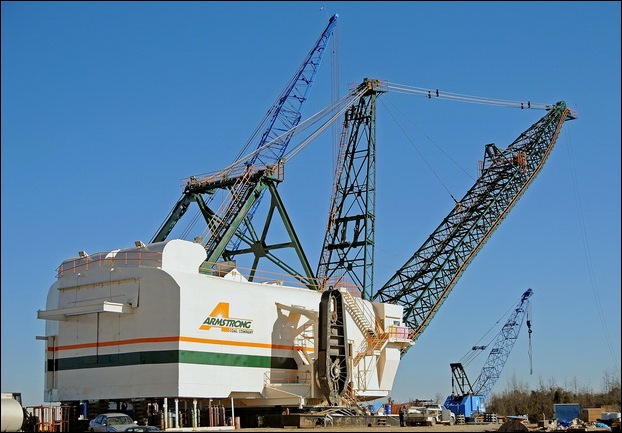 bucyrus 2570w walking dragline mesin ciptaan manusia paling besar di dunia