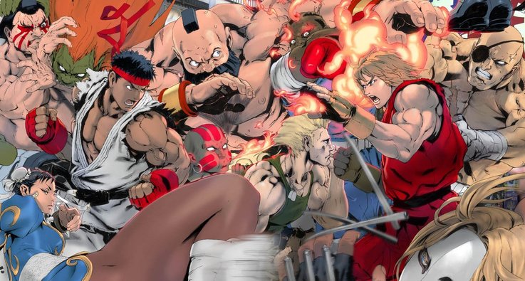 capcom lukisan watak street fighter