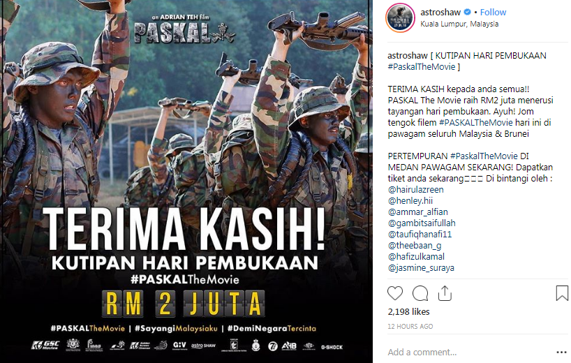 cipta sejarah ini kutipan tayangan pembukaan filem paskal the movie 2