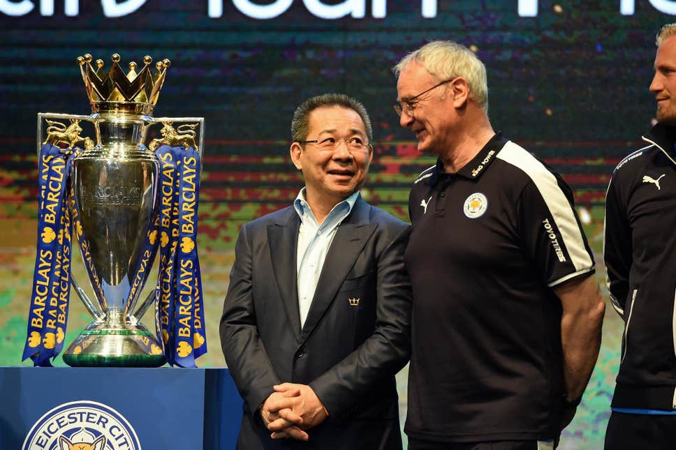 claudio ranieri vichai srivaddhanaprabha leicester juara liga