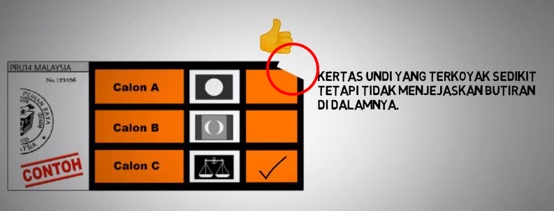 contoh undi ragu yang diterima 201