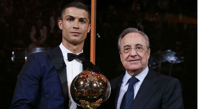 cristiano ronaldo bersama florentino perez