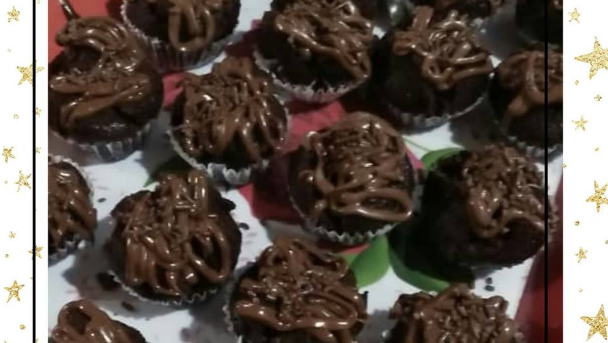 cupcake coklat dengan nutella