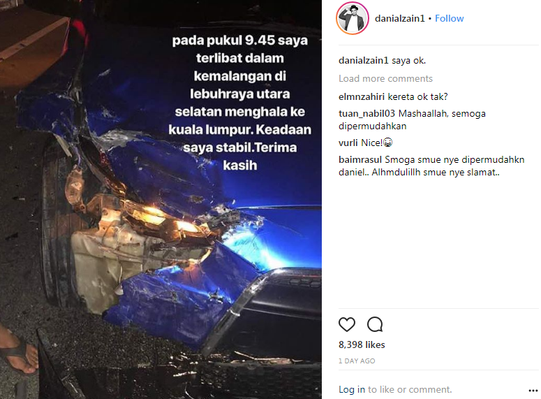 danial lawak solo kemalangan 2