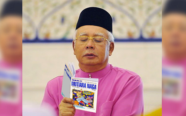 dato seri najib baca buku dragon ball 43