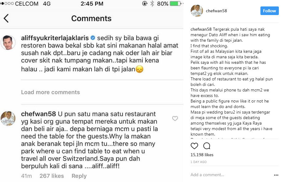 datuk aliff syukri makan tepi jalan ini komen pedas chef wan 4 672