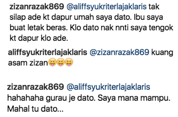 datuk aliff syukri muat naik foto beg mahal ini komen balas zizan 3