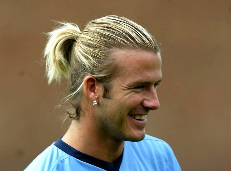 david beckham ponytail rambut ikat belakang