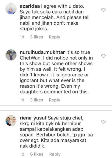 dia persenda orang lain boleh pula kena batang hidung sendiri nak sentap chef wan 3