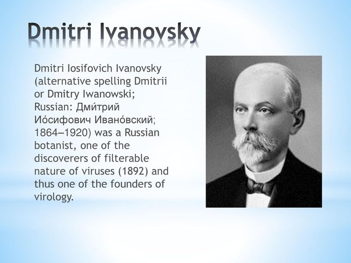 dmitri ivanovsky saintis virus