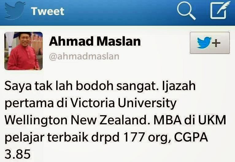 ds ahmad maslan pelajar terbaik mba di ukm