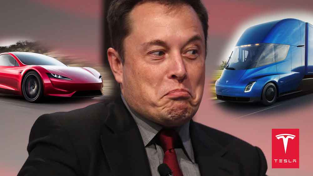 elon musk tesla semi roadster