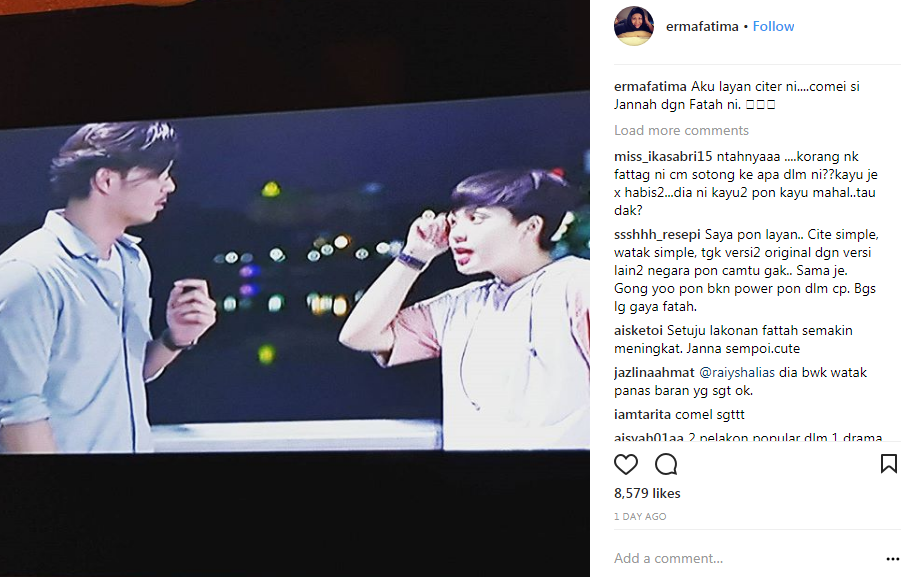 erma fatima komen lakonan fattah amin 2