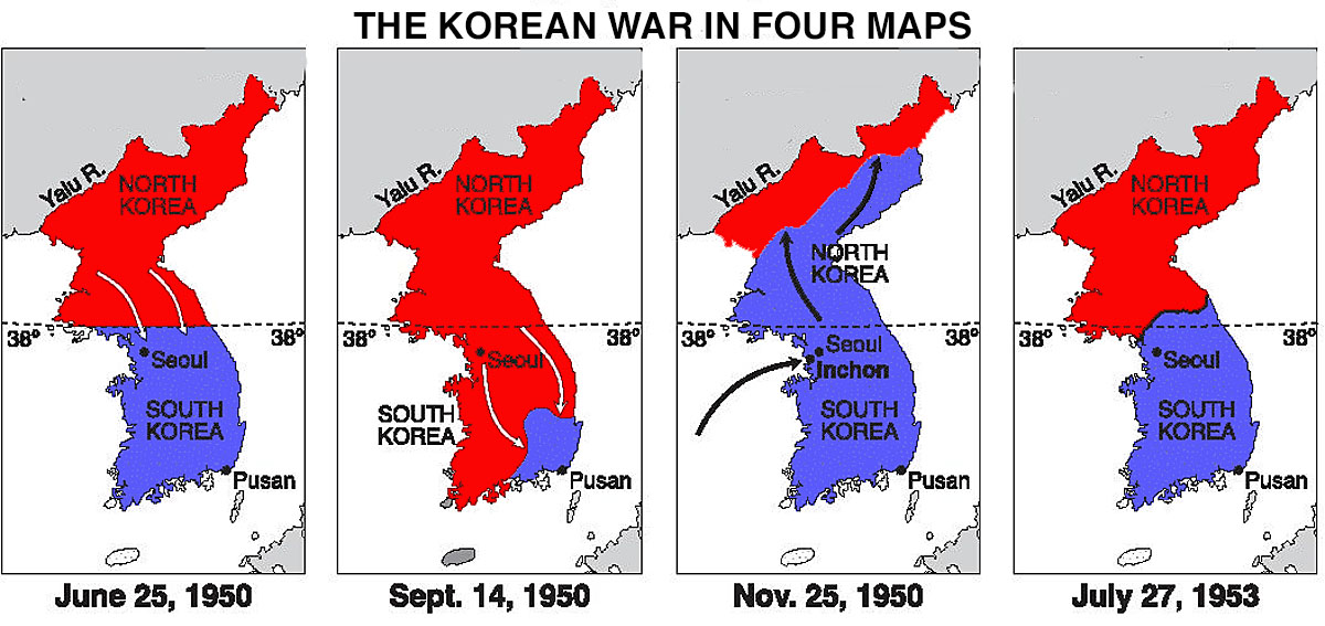 fasa perang korea perang bersaudara selama 3 tahun