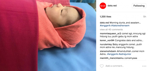 foto anggerik anak adira dan dato red