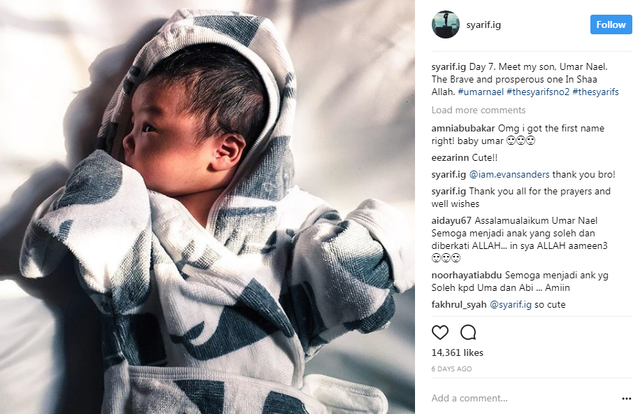 foto foto comel anak kedua syarif sleeq netizen geram kecil kecil dah handsome 2