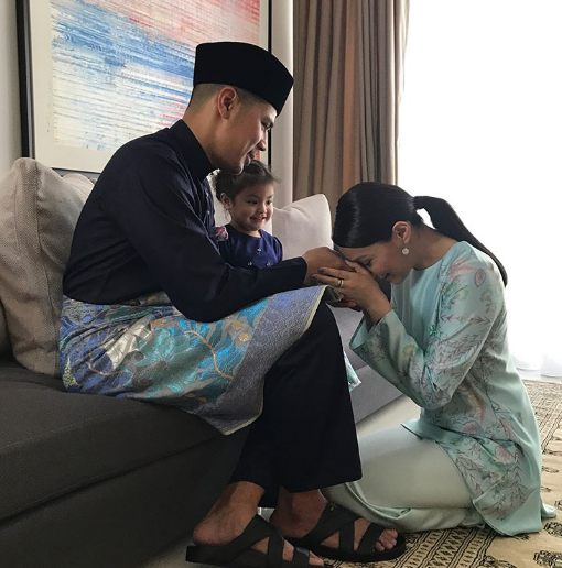 foto foto keletah aaisyah dhia rana dan lara alana di pagi raya cuit hati netizen 8