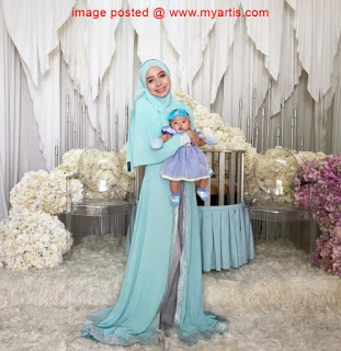 foto majlis berendoi dan cukur jambul anak pelakon nadya syahera 2