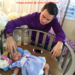 foto majlis berendoi dan cukur jambul anak pelakon nadya syahera 3