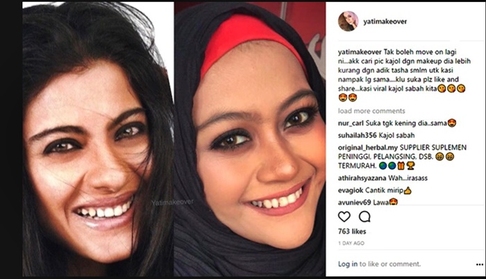 gadis sabah seiras kajol jadi viral 2