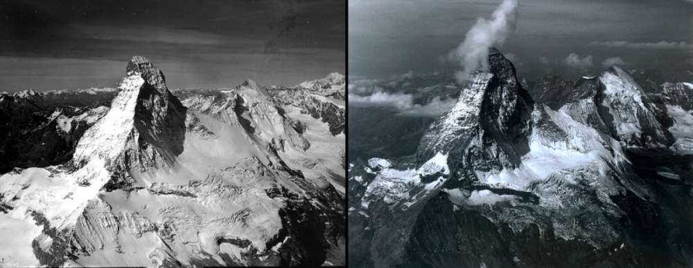 gambar bumi sebelum selepas 70 tahun perjanjian paris perubahan iklim pemanasan global matterhorn