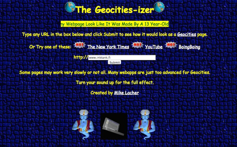 geocities laman web