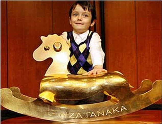 gold rocking horse