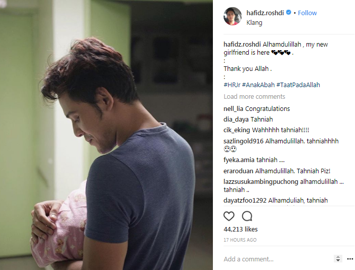 hafidz roshdi dapat anak sulung 2