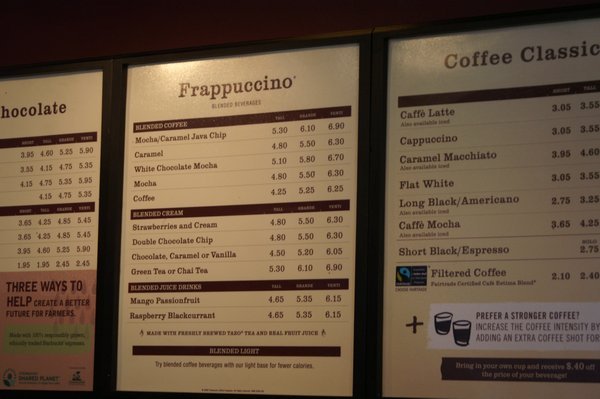 harga minuman starbucks di australia 94